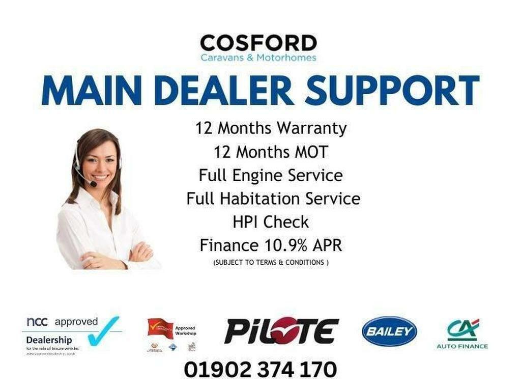 Main Dealer Support - 12 months warranty, 12 months MOT, full engine service, full habitation service, HPI check, Finance 10.9% APR subject to terms and conditions